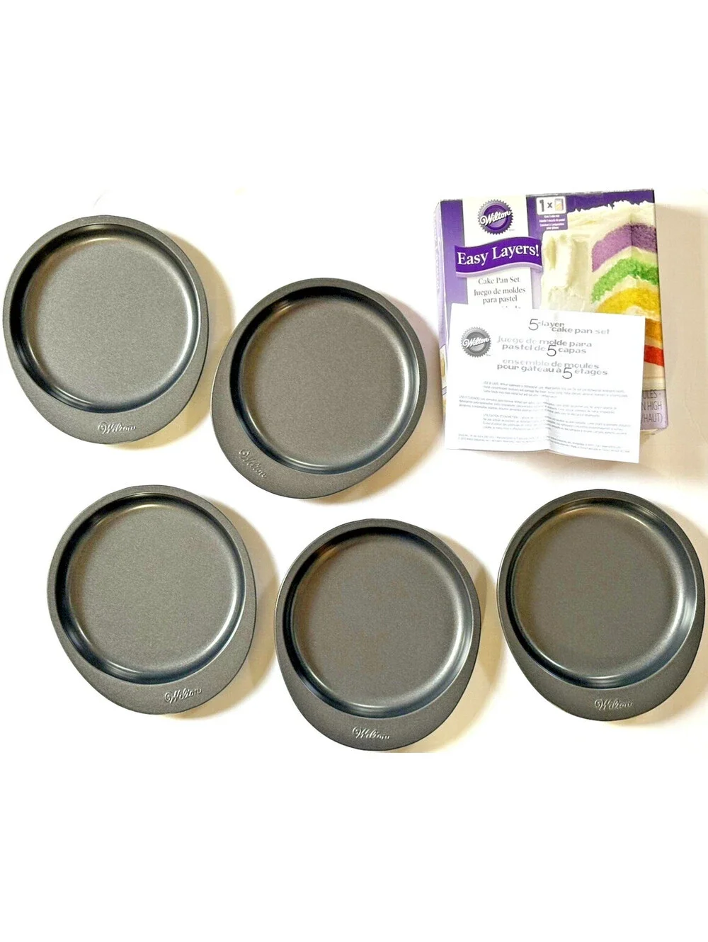 Wilton Easy Layers Cake Pan Set of 5 - Never Used - 2105-0112 6